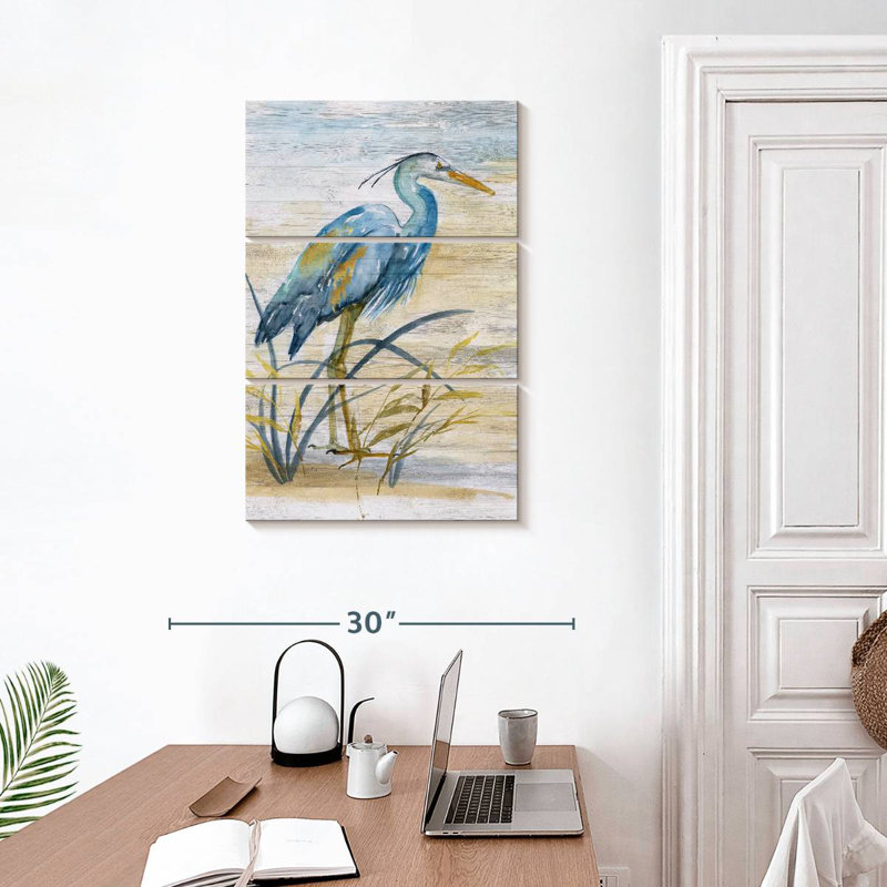 Héron bleu Brampt I, H 32 po x l 20 po
