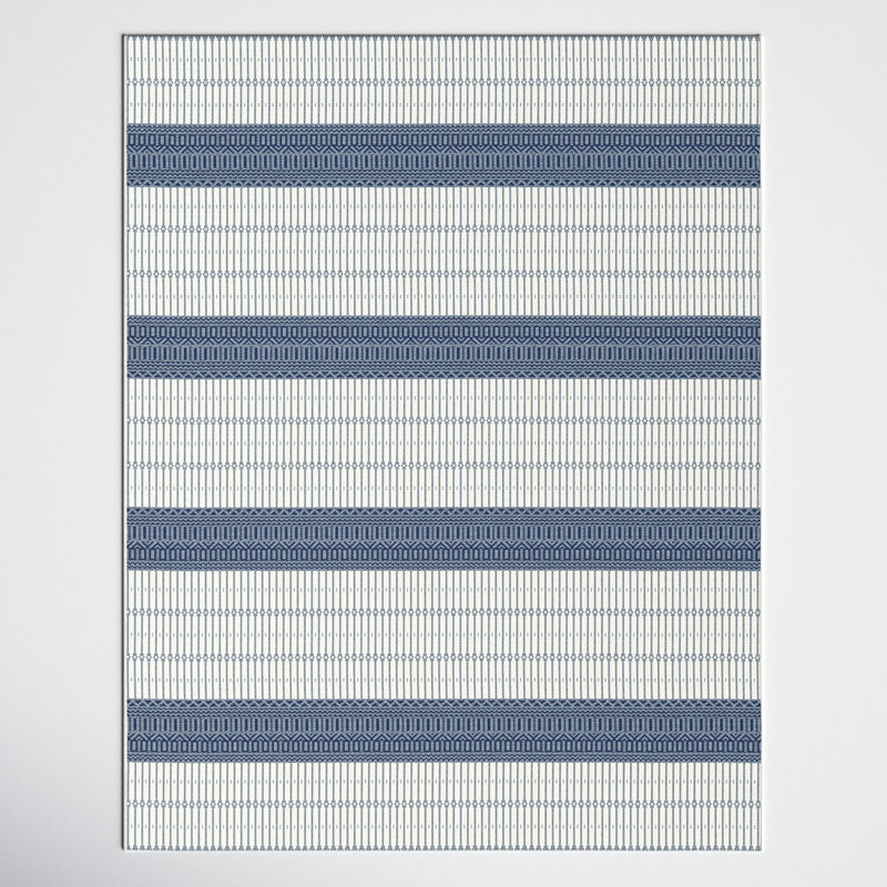 Danforth Striped Flatweave Blue/Beige Indoor / Outdoor Area Rug ...