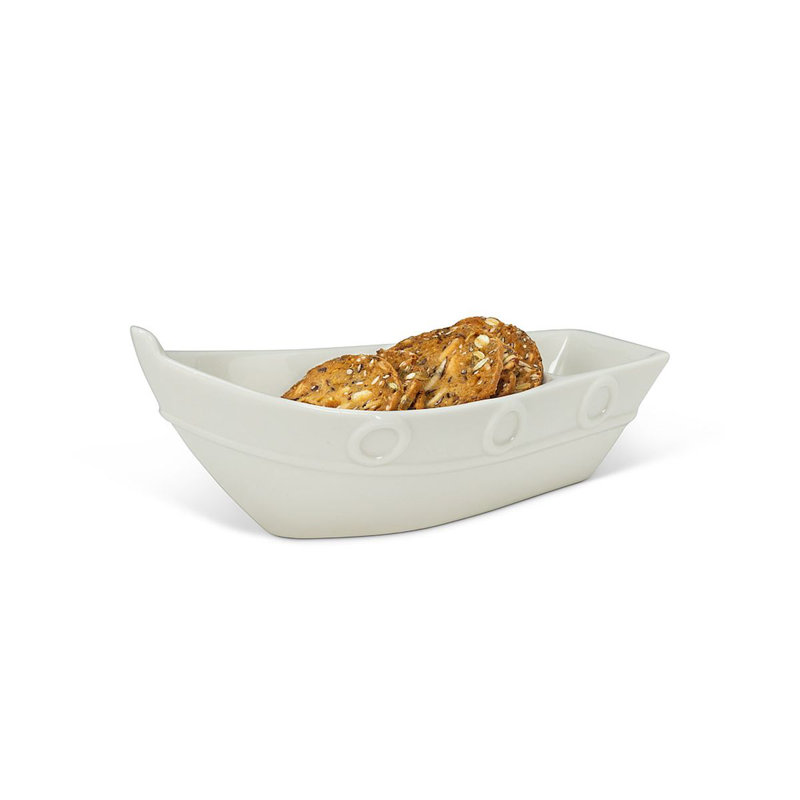 Breakwater Bay Ketron Ceramic Candy Bowl, 4" H x 8" W x 4" D