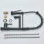 Robinet de cuisine robinet de lavabo extractible à poignée simple noir 1 trou