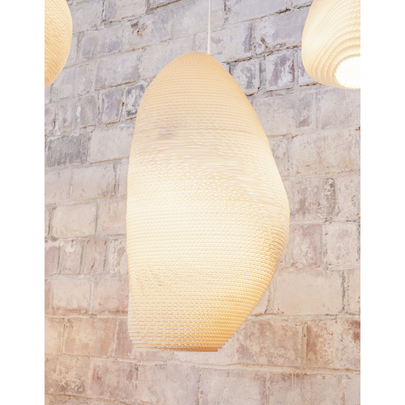 Luminaire suspendu Scraplights Pebbles Denny, Blond