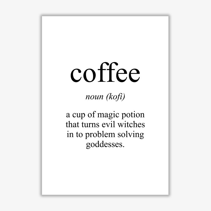 Coffee - Print, 30 cm H x 21 cm W x 1 cm D, No Frame