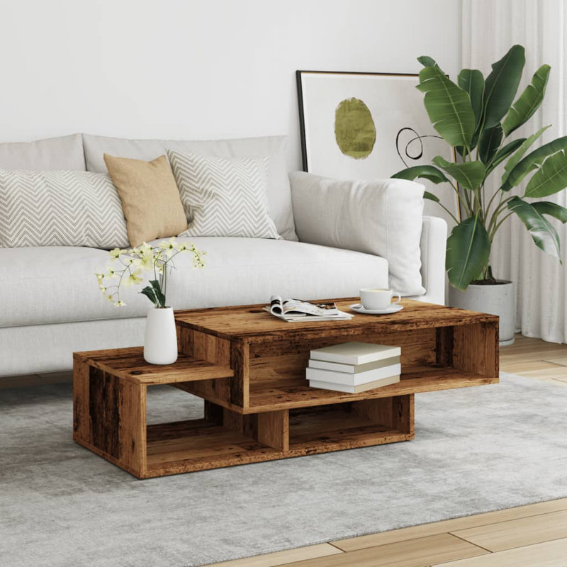 Annastasia Coffee Table with Storage, Old Wood