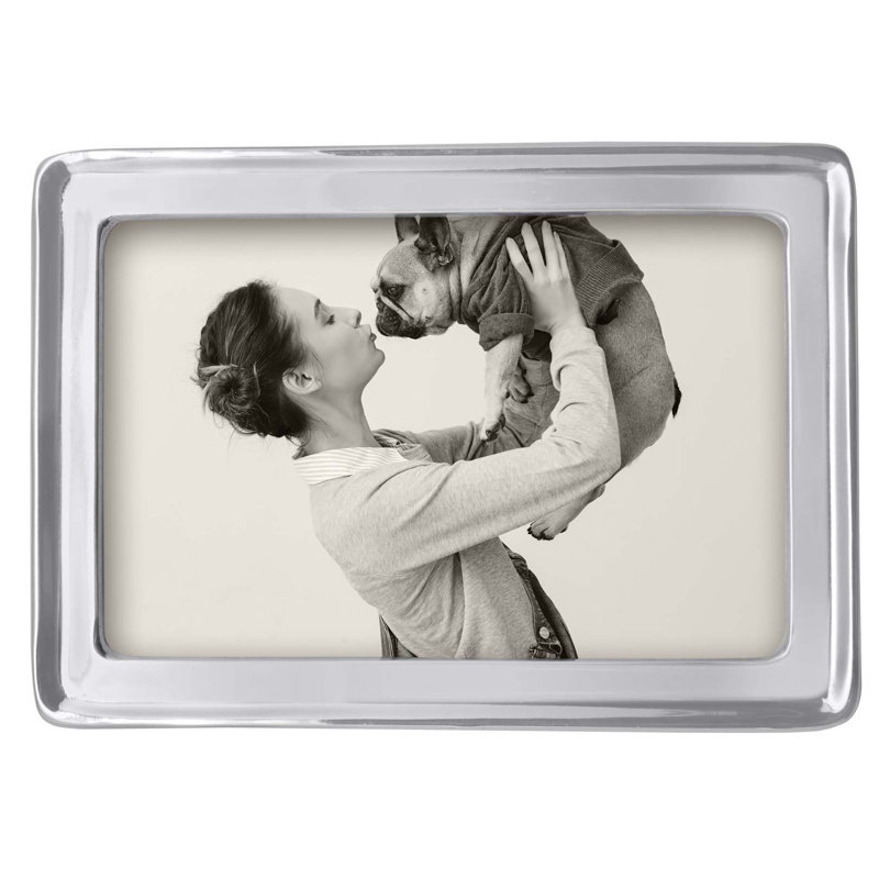Silver Metal Beveled Picture Frame, 4" x 6"