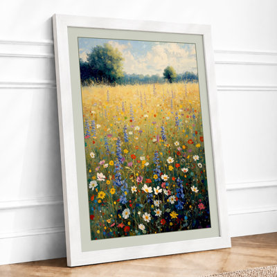 Summer Wildflower Meadow Botanical - Framed Print