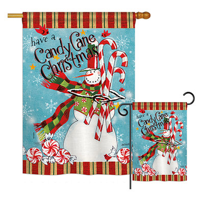 Double Sided 40'' H x 28'' W Polyester Christmas Flag Set