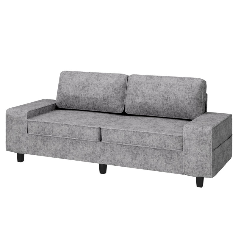 Causeuse de salon de style moderne, Chenille gris pâle
