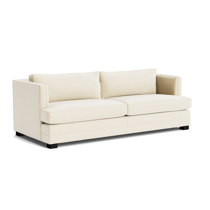 Keaton No Nail 94 Sofa, Performance Linen - Cream, Black