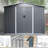 8X6 Ft Metal Outdoor Shed With Lockable Doors - Galvanized Steel For All Weather In Garden, Patio, Backyard, Lawn, Gray Foldable Storage Weather, Wear