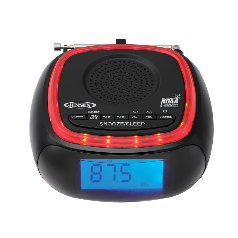 Electric Tabletop Clock in Black with Alarm