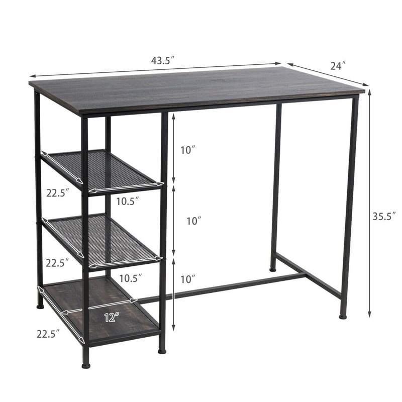 Rectangular Dining Table with Iron Base