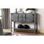 Console 48 po gris antique en bois massif avec armoires et tablette pour la cuisine et le bureau-603163509