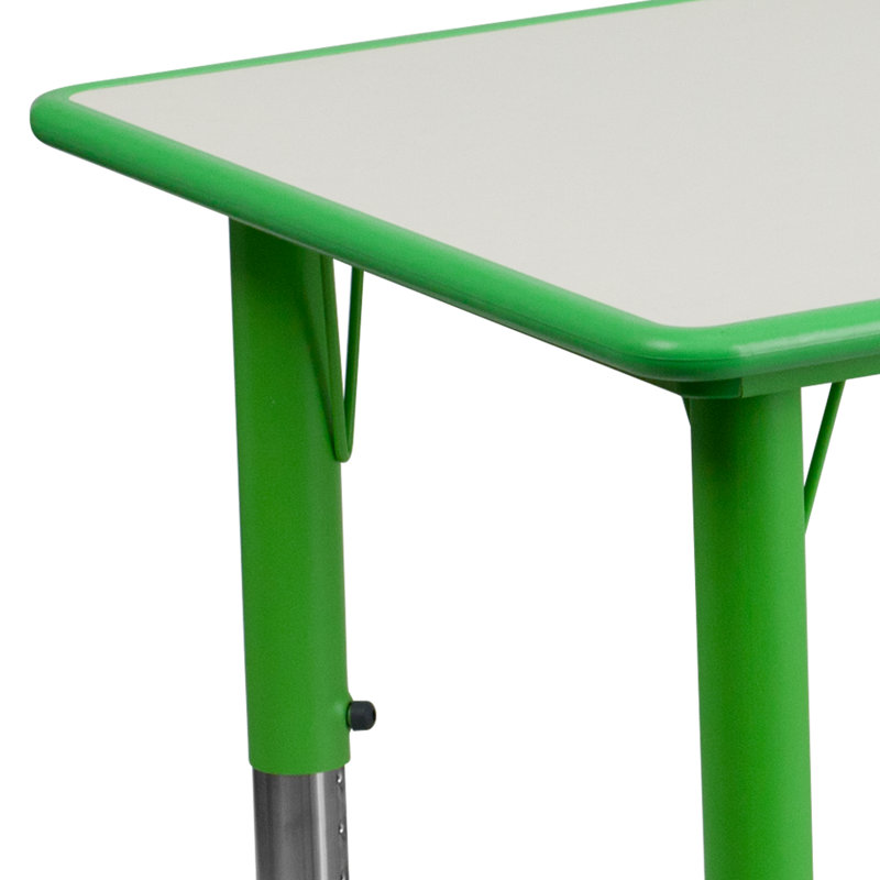 Goddard Plastic Adjustable Height Kids Activity Table, Green