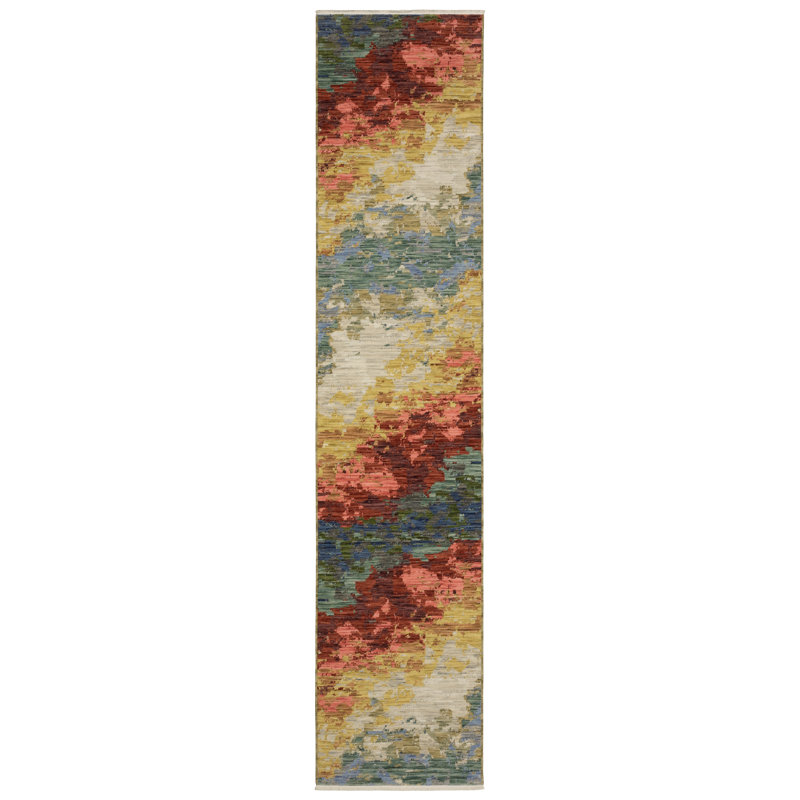 Japhenia Abstract Indoor Rug, Runner 2'6" x 12'2"