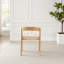 Aminata Veneer & Metal Round Dining Table With Arvey Oak Veneer Chairs - Modern Statement Design-1132904484-1132904486