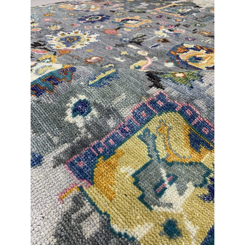 Tapis contemporain tribal moderne en laine noué à la main 9 x 12