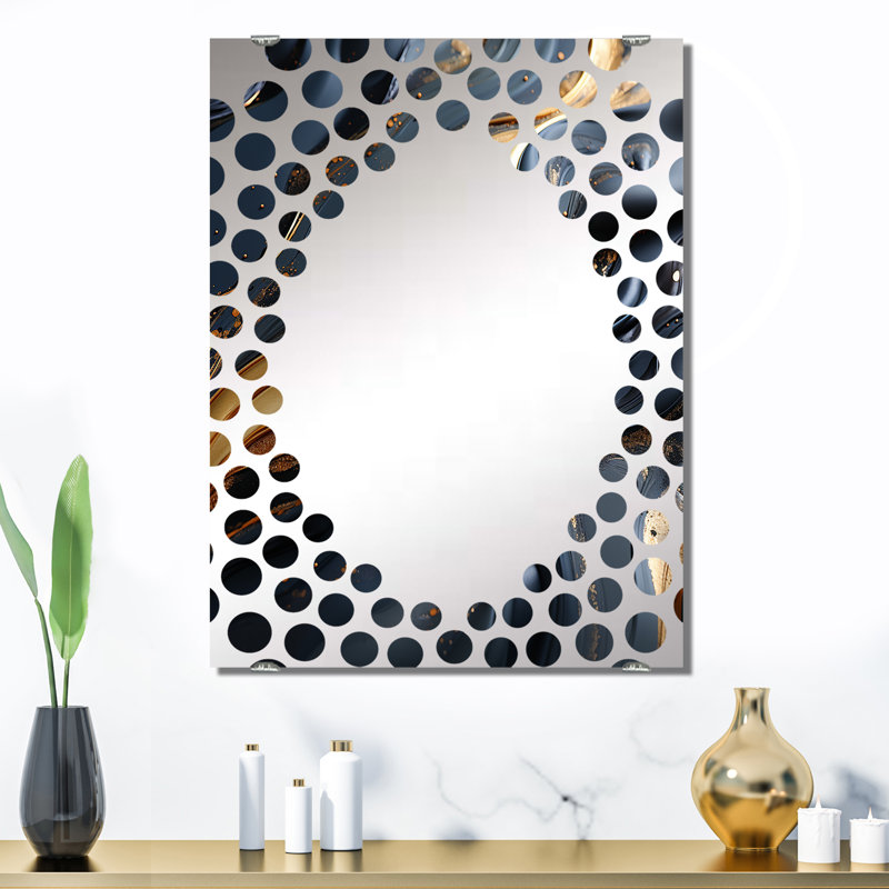 Miroir mural Collages MIR131617, H 32 po x l 24 po, Fusion volcanique IV