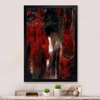 «Paint Strokes In Shade Of Red», reproduction d'art moderne et contemporaine sur toile
