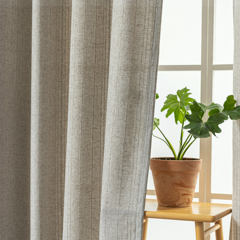 Paire de rideaux filtrant la lumière Farmhouse, L 52 po x L 84 po, Gris clair