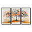 Automne orange et bleu, arbre, saisons, réflexions I - ensemble d'art abstrait mural Mid-Century-107212547-107212539