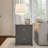 End Tables with Drawers - 2 Piece Sofa or Bedside Tables with Silver Knobs - Traditional Wooden Night Stand or Side Table Pair