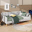 Lit de jour simple revêtu de tissu d'ameublement-670662098