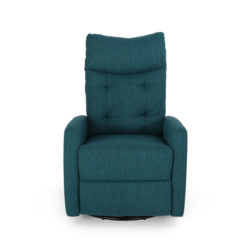 Goodrow Upholstered Recliner, Teal Fabric