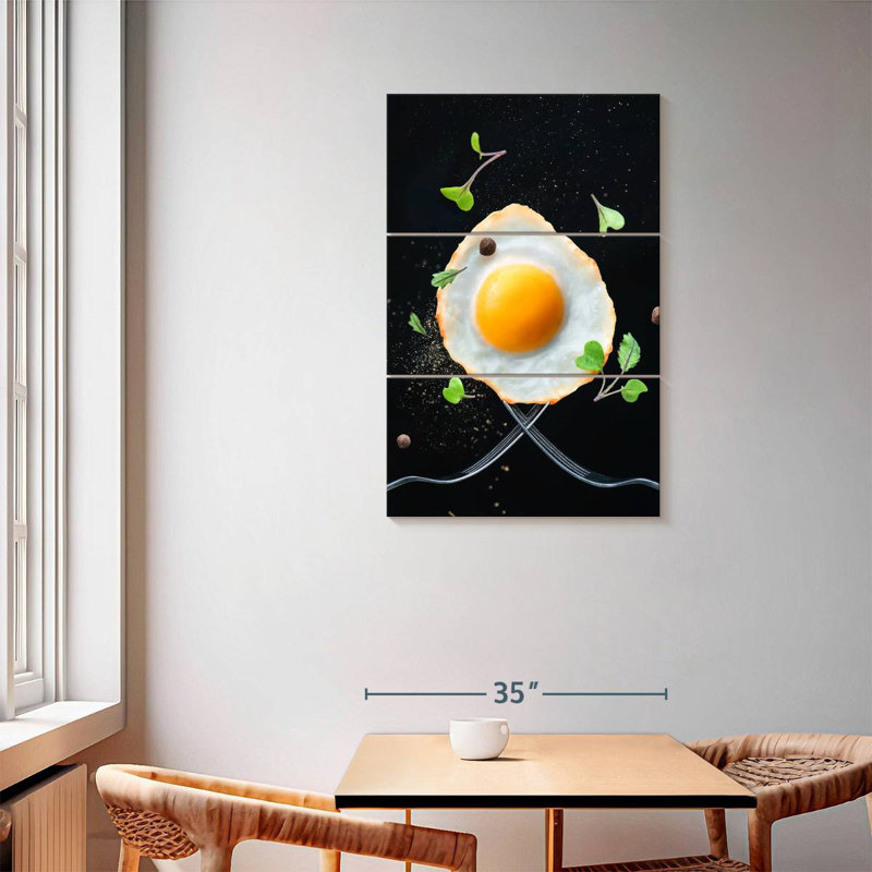 Yarlin Fried Egg For Breakfast, 57" H x 36" W