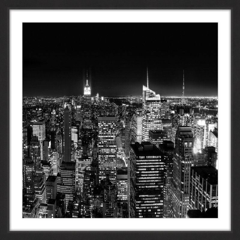 New York Cityscape 2 - Single Picture Frame Print, 41cm H x 41cm W x 3.81cm D