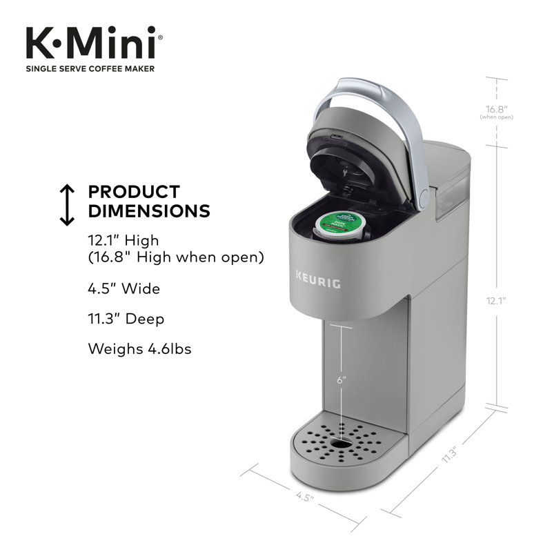 Cafetière à dosettes individuelles K-Cup K-Mini Keurig, gris