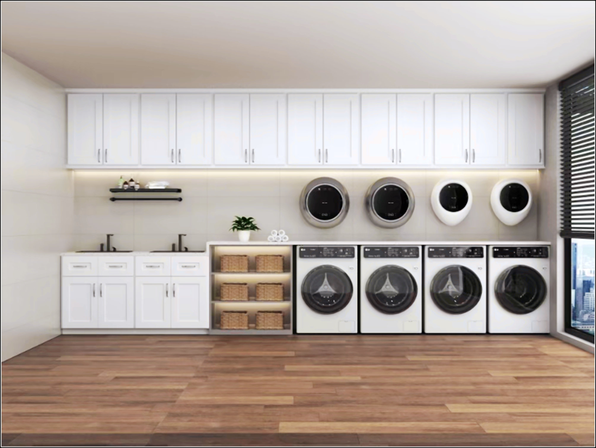 Latitude Run® 30 Inch White Shaker Double Door Wall Cabinet With 3 ...