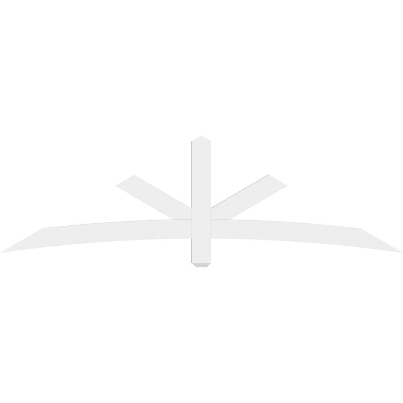 Alberta Architectural Grade Gable Bracket, 24.5" H x 84" W (Pitch: 7/12), 2" D x 4" F, Signature Urethane