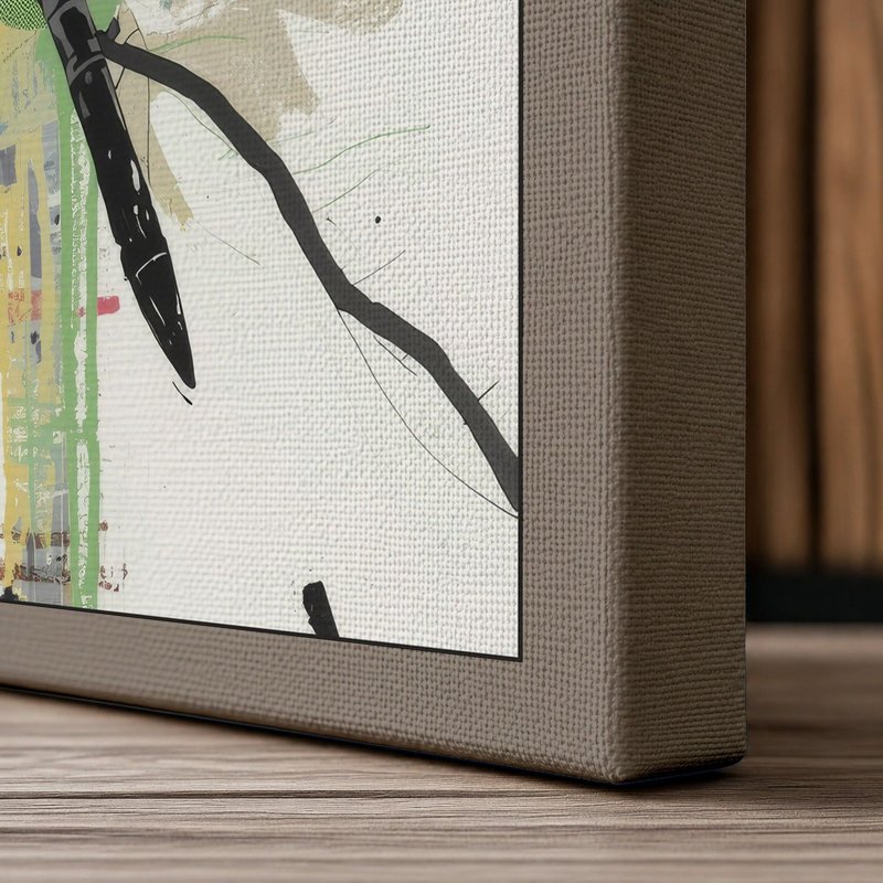 Dragonfly on Maps Eclectic - Wrapped Canvas, 24x16 - 61.0 x 40.6 cm, Taupe Border
