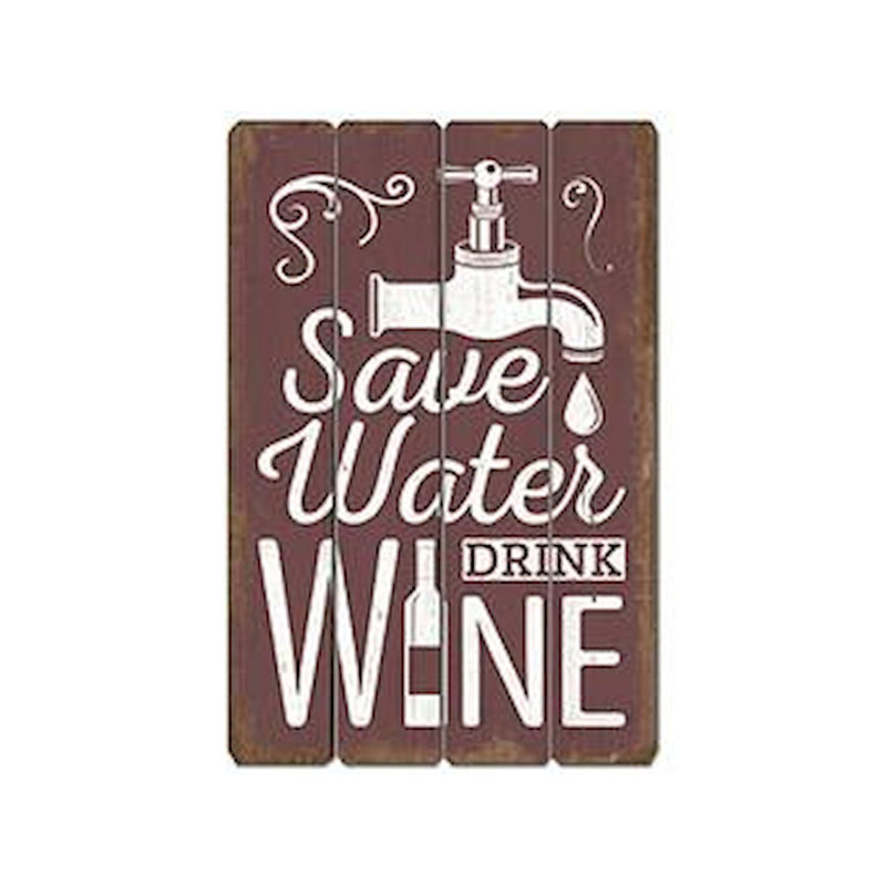 Décoration murale en bois et eau et vin
