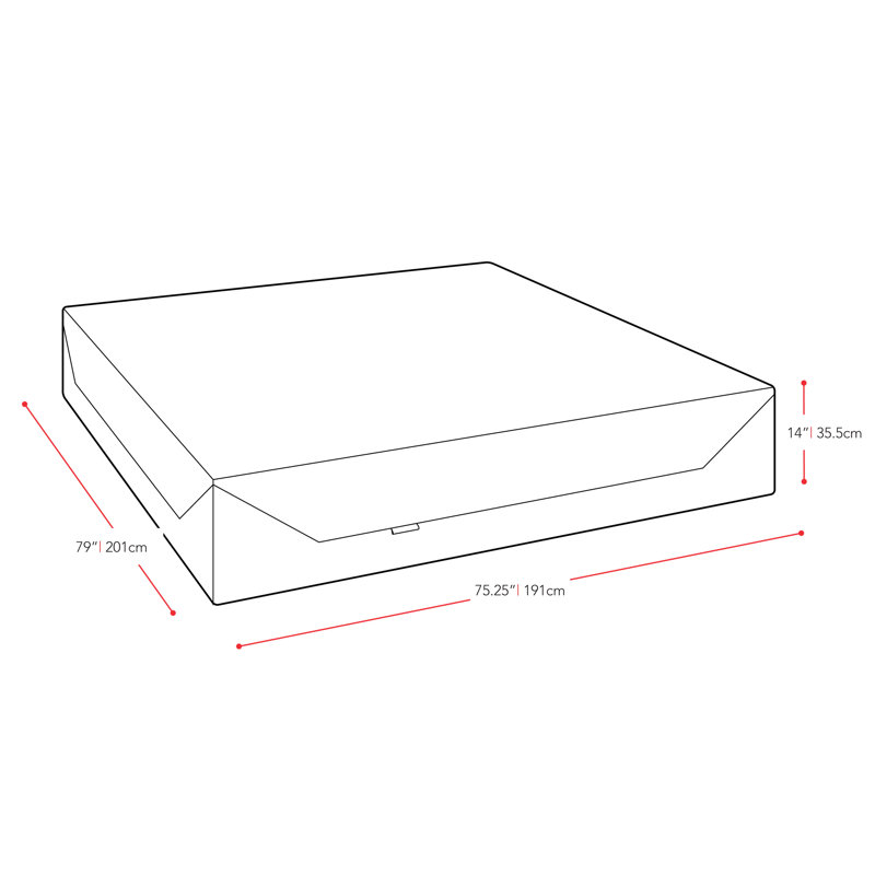 Matelas en mousse viscoélastique gélifiée 14 ", Très grand