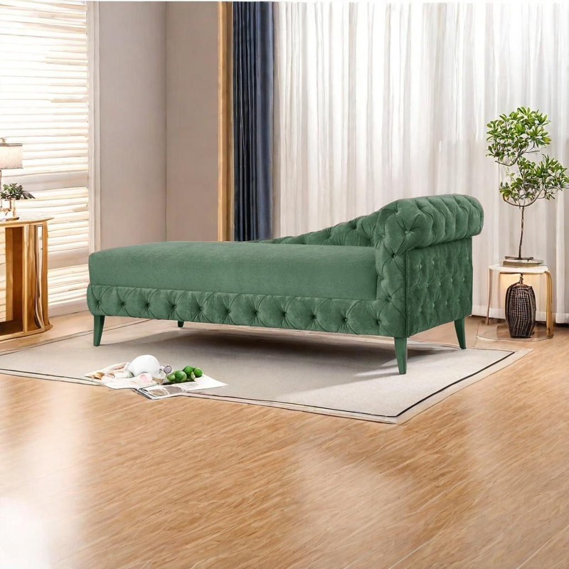 Chaise longue en tissu de qualité supérieure, Orienté à droite