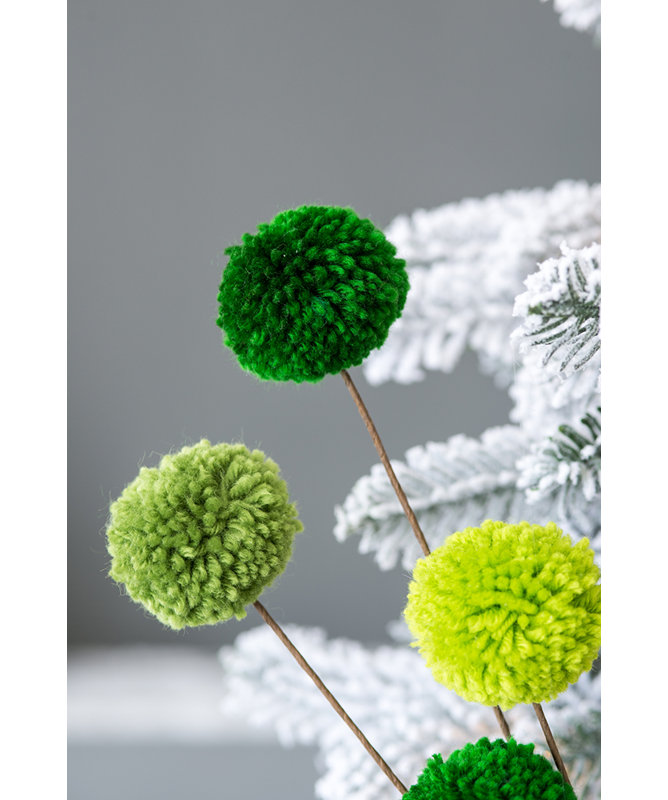 Ensemble de 6 faux bonnets vert H 21,7 po