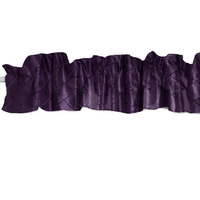 Cantonnière sur mesure Pintuck, Prune, L 58 po x L 5 po