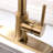 Contemporary Brushed Gold Pull Down Kitchen Faucet, , Easy Clean, Single Lever Handle , Handle, Installation, Corrosion