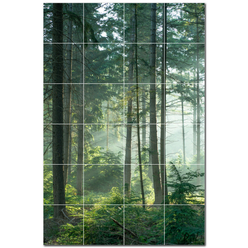 4.25'' x 4.25'' Satin Ceramic Decorative Mural