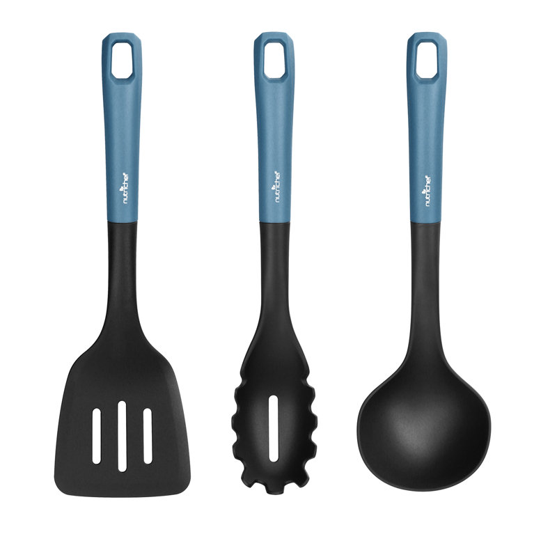 NutriChef 3 Utensil Set, Blue