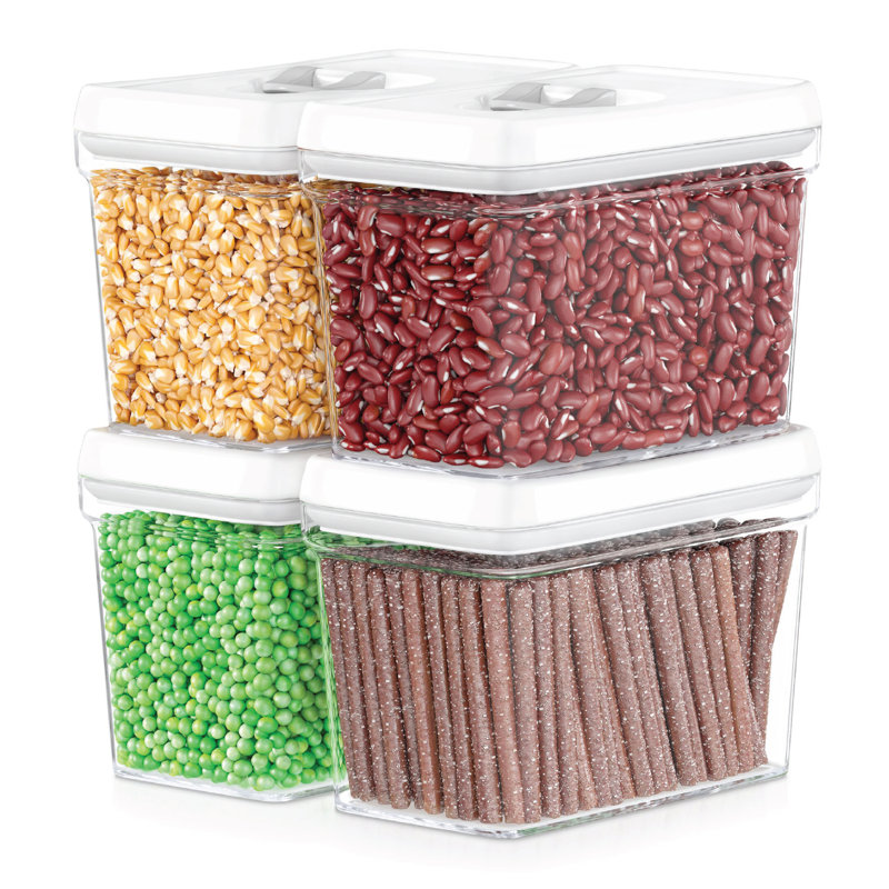 Airtight Food Storage Containers, White