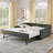 Full Size Daybed With USB Charging & Twin Size Pull-Out Extendable Bed, With Button On Back And Copper Nail On Waved Shape Arms