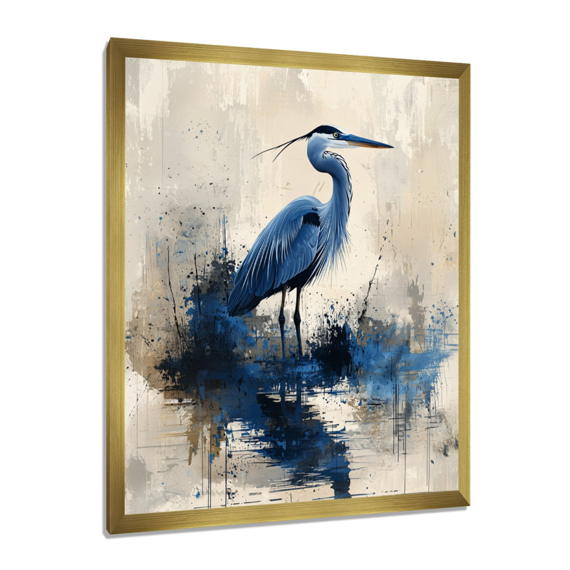 Azka - Reproduction d'art mural animaux, H 40 po x l 30 po, Picture Framed, Doré
