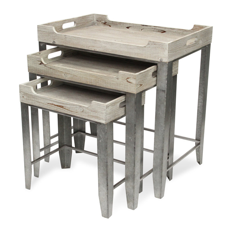 Tables gigognes 3 pièces Proclus, Gris