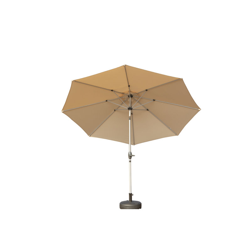 Parasol de patio 9 pi - bloquant, imperméable, inclinable, pour le jardin, la terrasse, la cour, la piscine, le parasol beige réglable