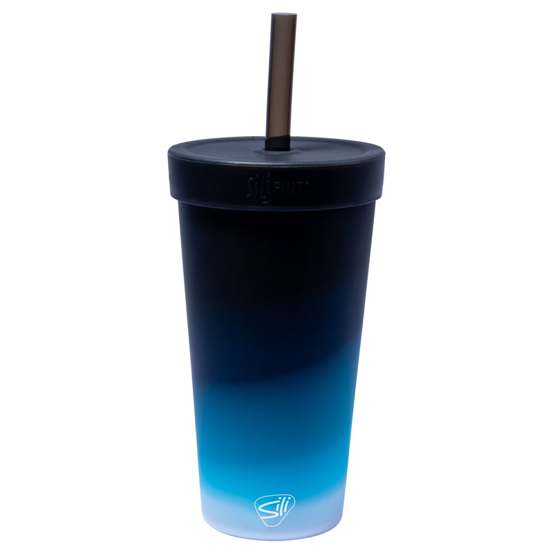 Silipint: Gobelet en silicone paille 22 oz: Rayon de lune - réutilisable incassable
