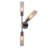 3-Light 28.74" Hardwired Dimmable Wall Sconce with Smoky Grey Curved Glass
