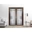 Solid French Double Doors | Planum 2112 Frosted Glass | Wood Solid Panel Frame Trims | Closet Bedroom Sturdy Doors-109698910-109698886