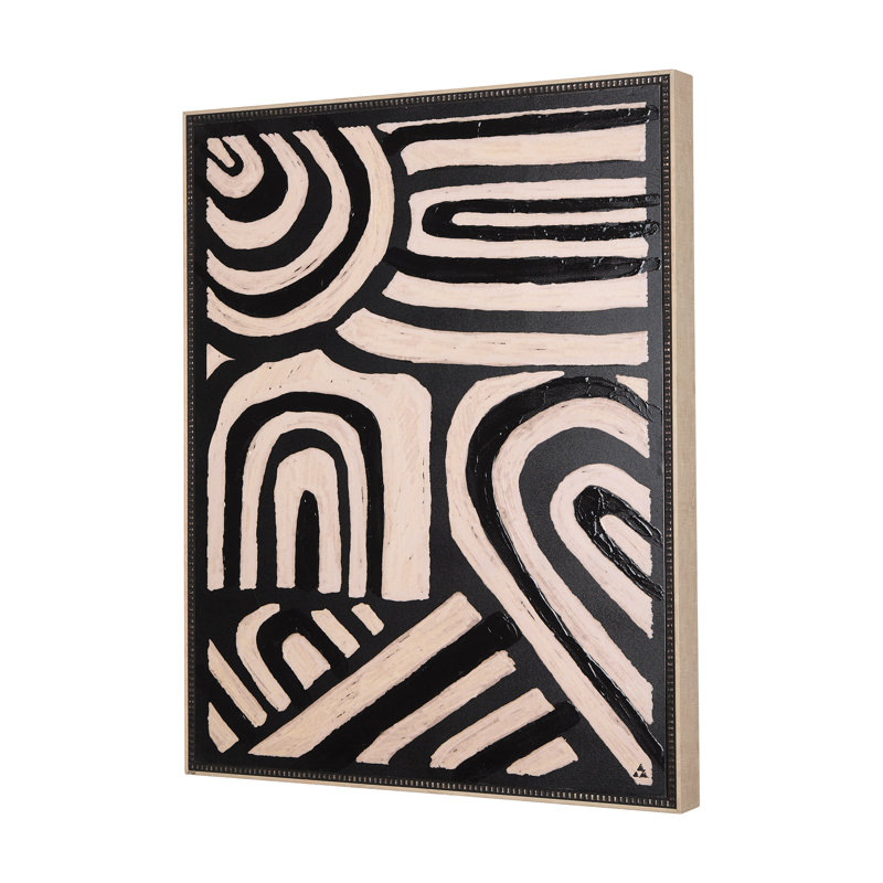 Clay Patern II a Hand Embelished Textured Framed Art Print, Clay Pattern II